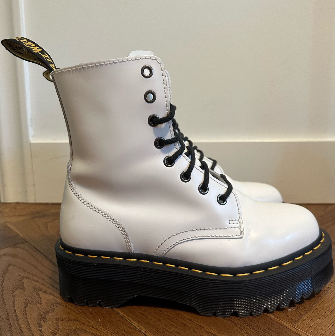 Dr Martens Jadon Platform White Size 38 thumbnail