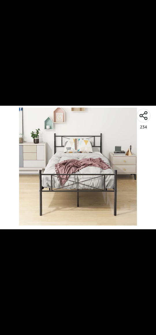 twin bed frame with headboard - photo 2