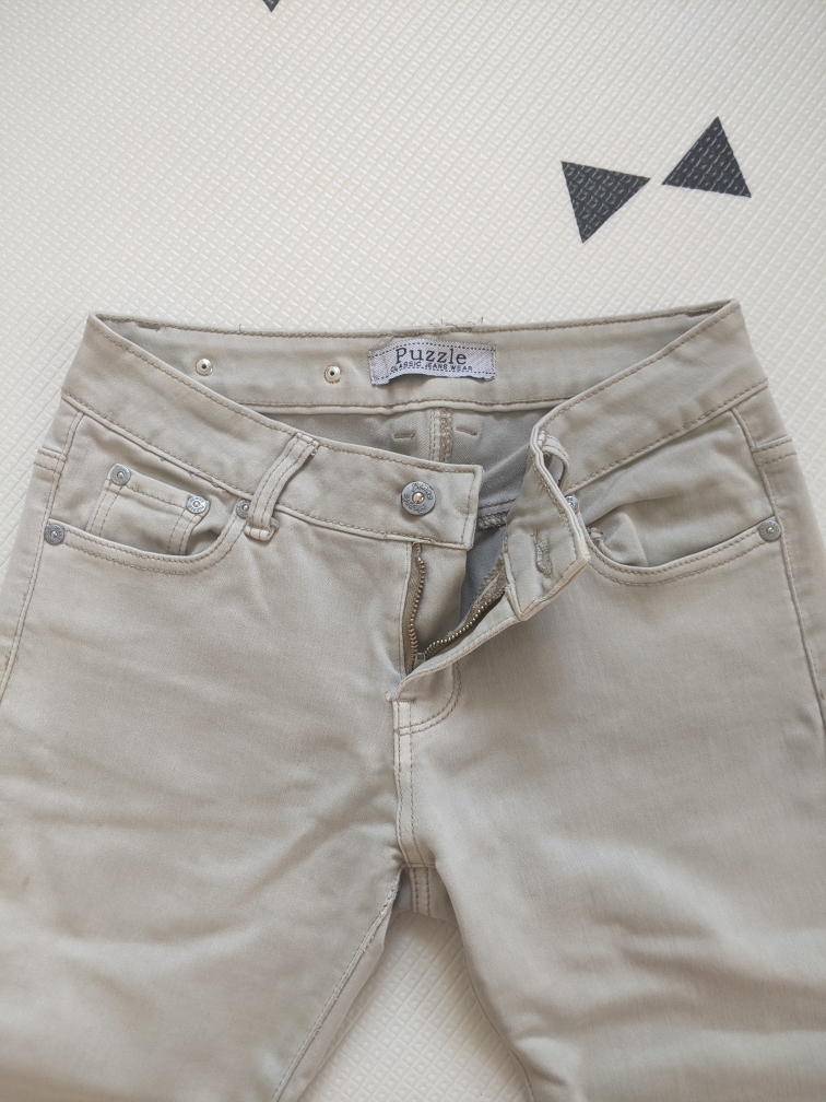 Petite Beige/Khaki Puzzle Jeans image indicator(4)