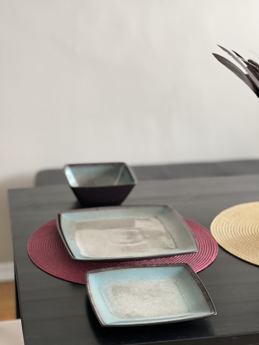 9-piece Dinnerware gray-blue/Black - photo 2