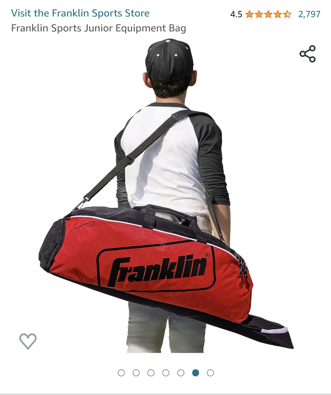 Franklin softball/baseball junior equipment bag image indicator(10)