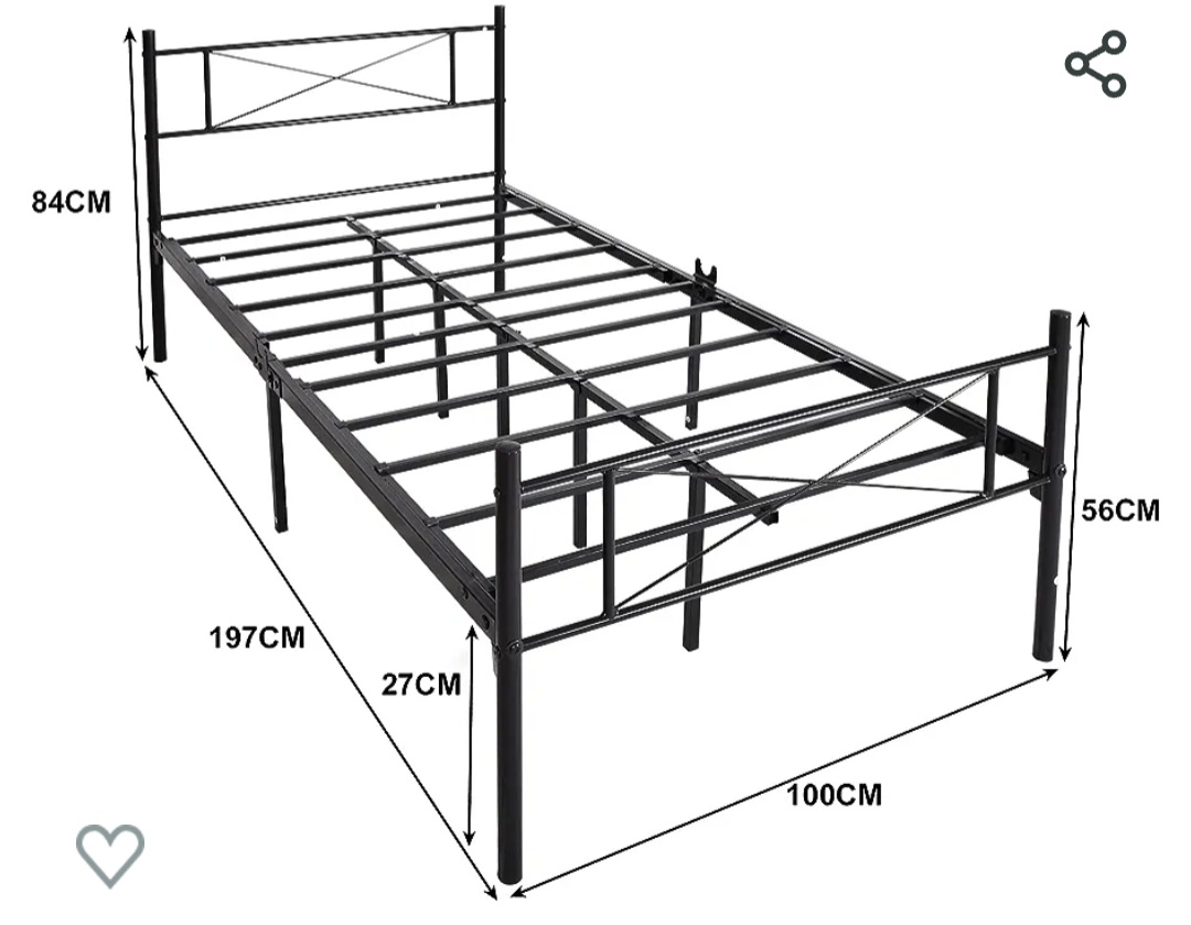 twin bed frame with headboard - photo 3