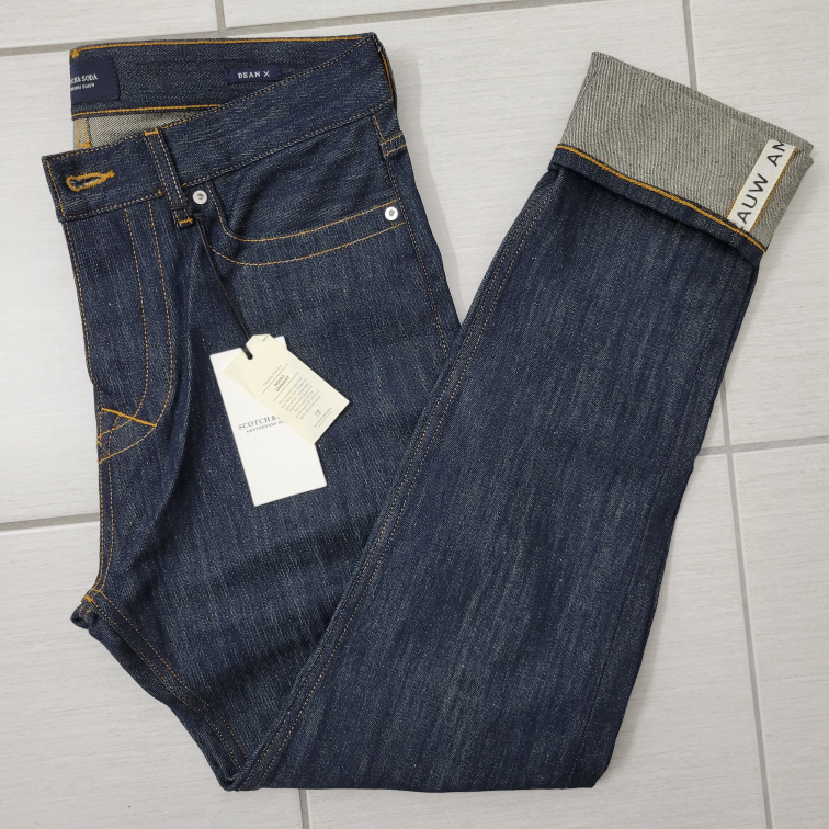 Scotch & Soda Denim Medium Wash Selvedge Denim