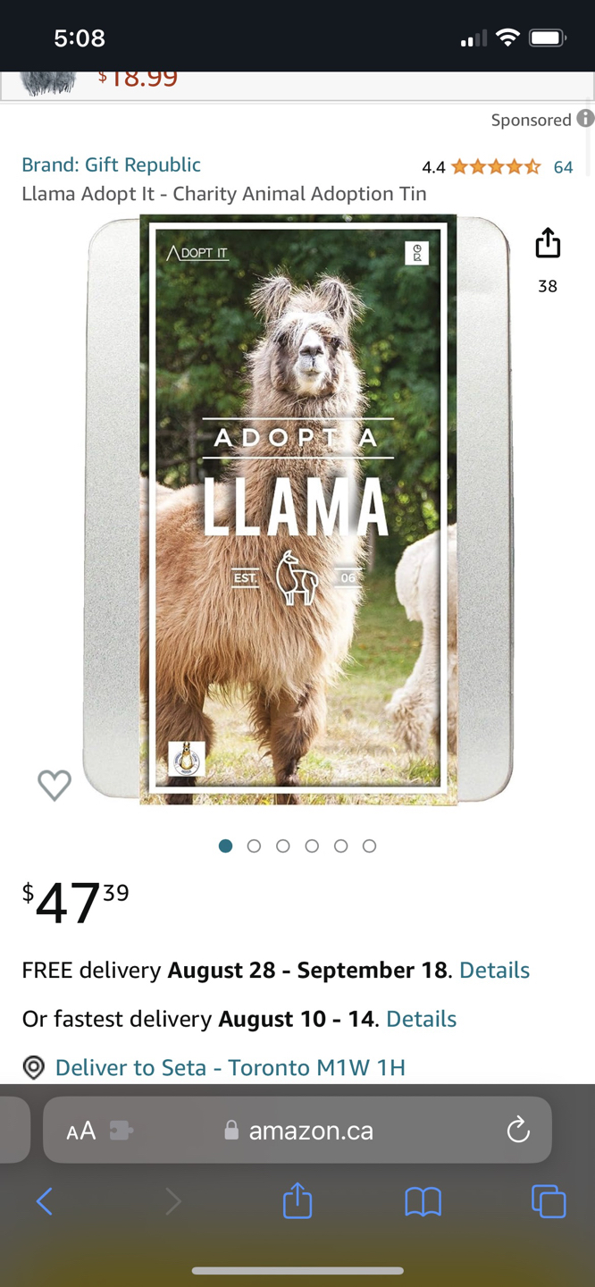 BNIB Adopt a Llama Tin Set - photo 3