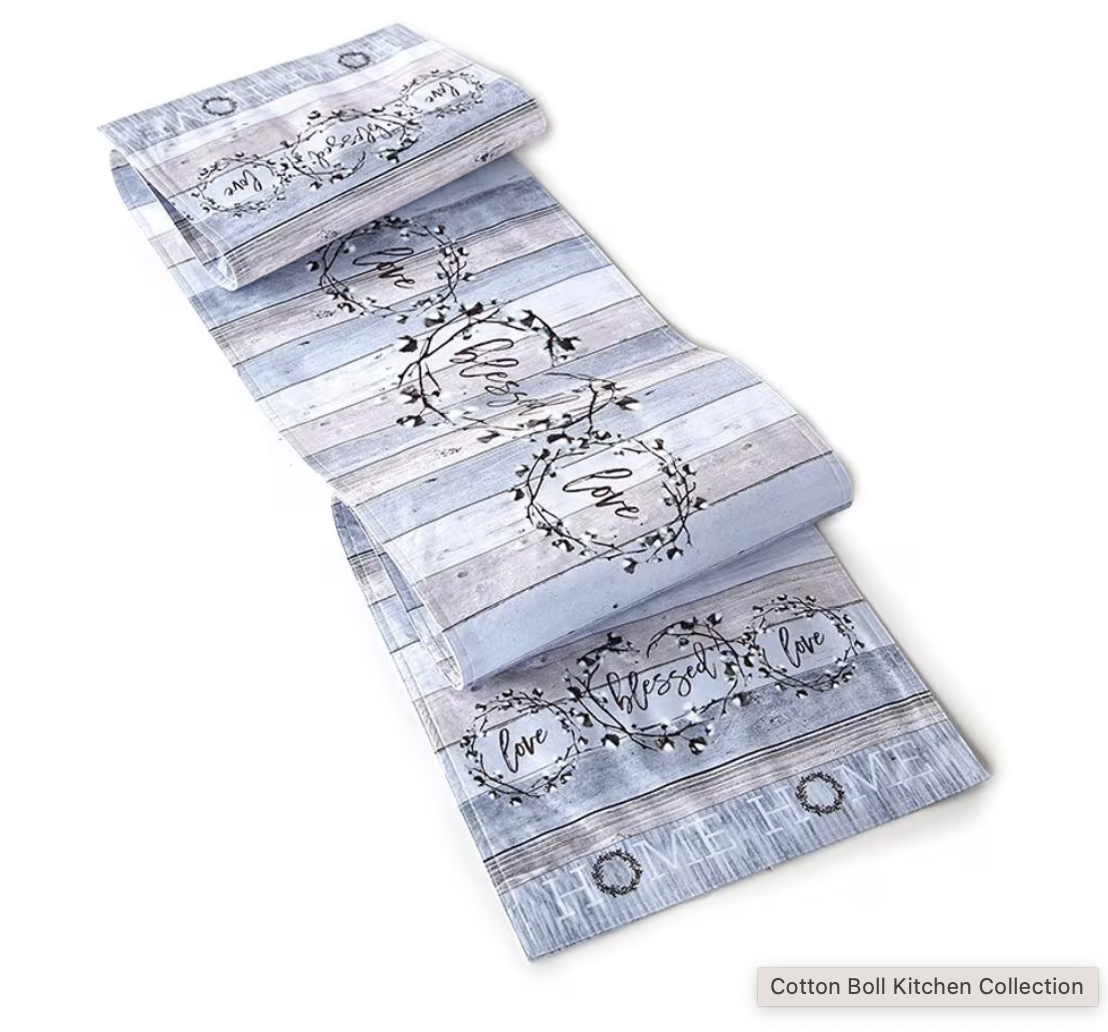 Cotton Boll - Table Runner