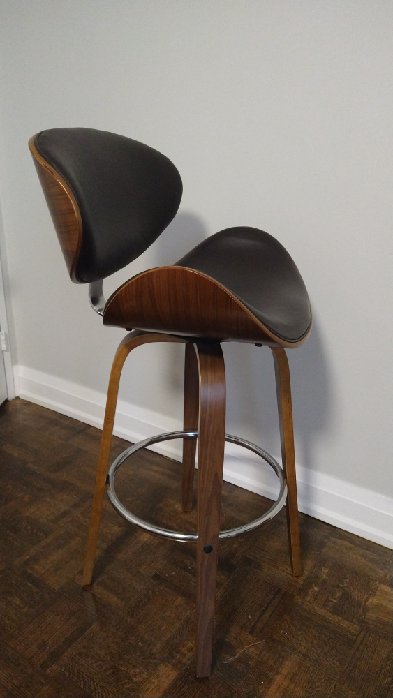Mid Century Curved Back Swivel Barstool image indicator(3)