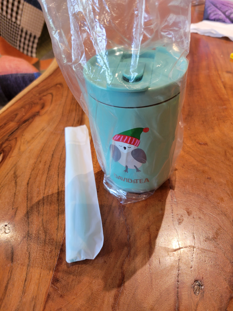 BRAND NEW kids tumbler davidsTEA with straw and brush - photo 2