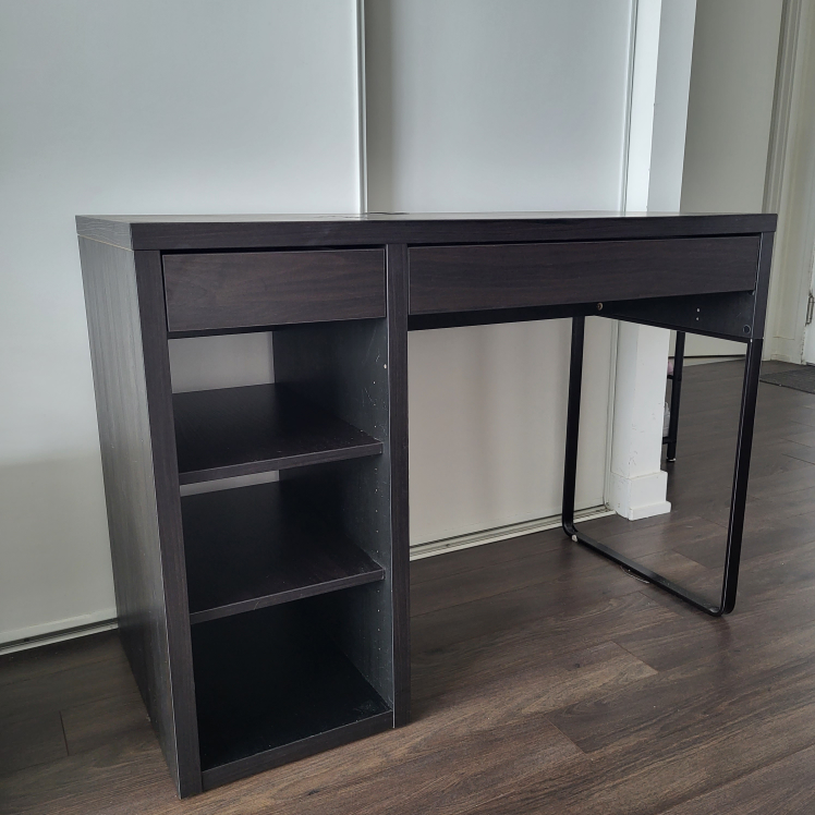 IKEA computer desk in black & brown