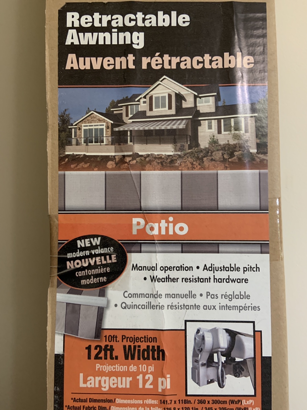 New 12 ft. Retractable Awning (manual)