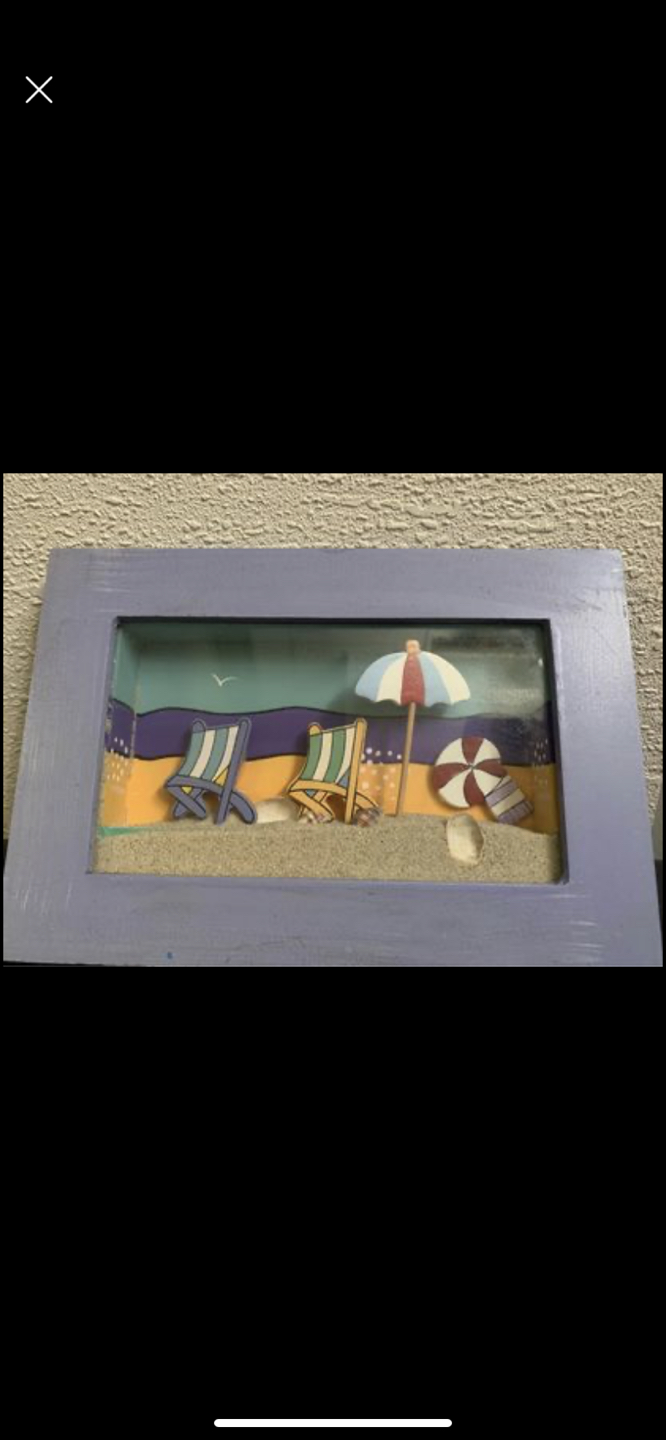 2 Wooden wall decor with real sand inside - photo 3
