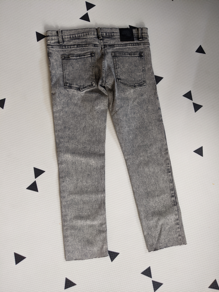 Brand New Grey Acid Wash Straight Leg Jeans image indicator(4)