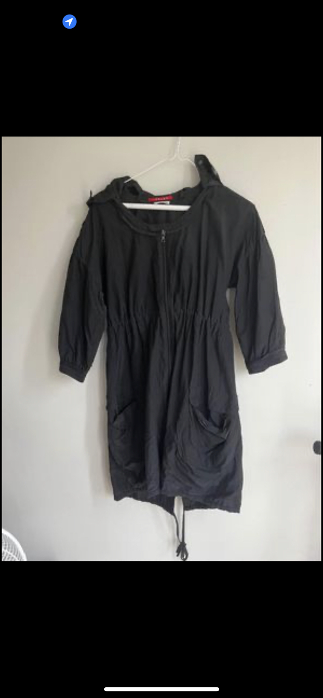 Prada silk hooded jacket