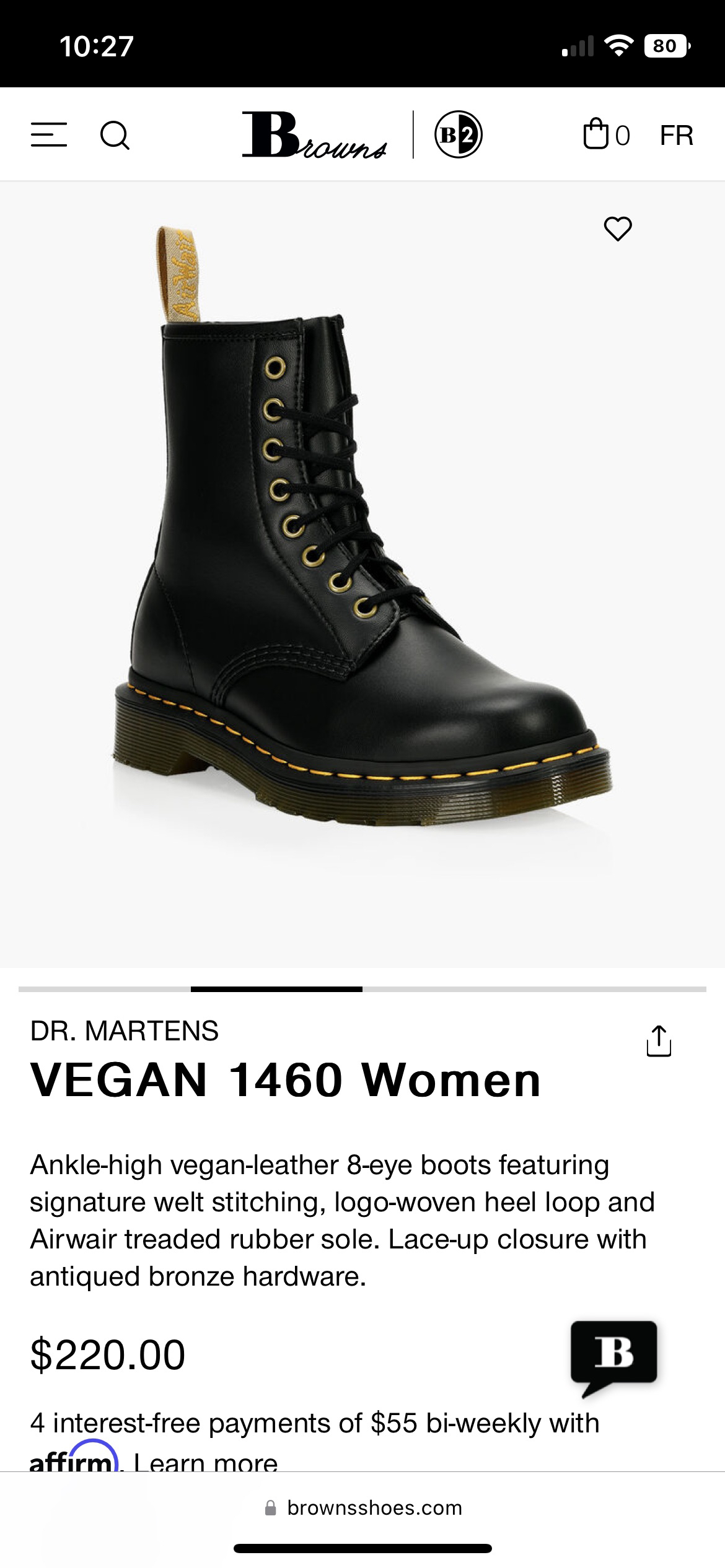 VEGAN 1460 DOC MARTENS thumbnail