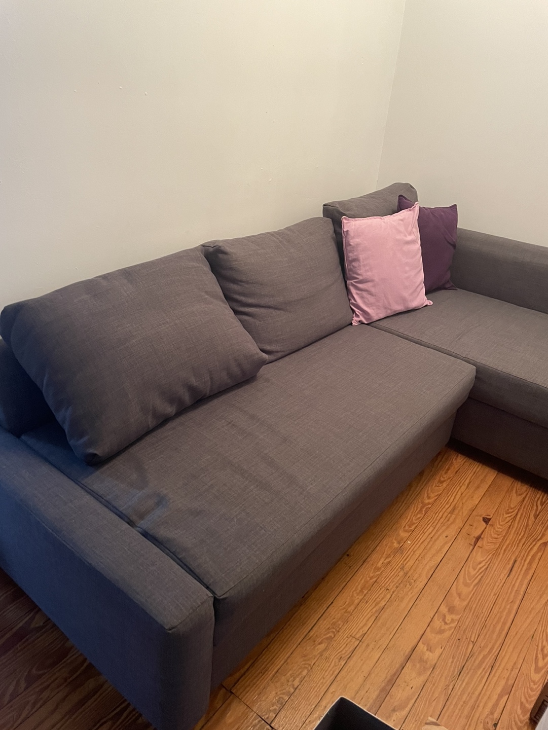 IKEA Sleeper sectional,3 seat w/storage, dark gray