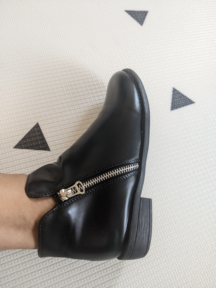 Black Faux Leather Ankle Boots (Gently Worn) image indicator(9)