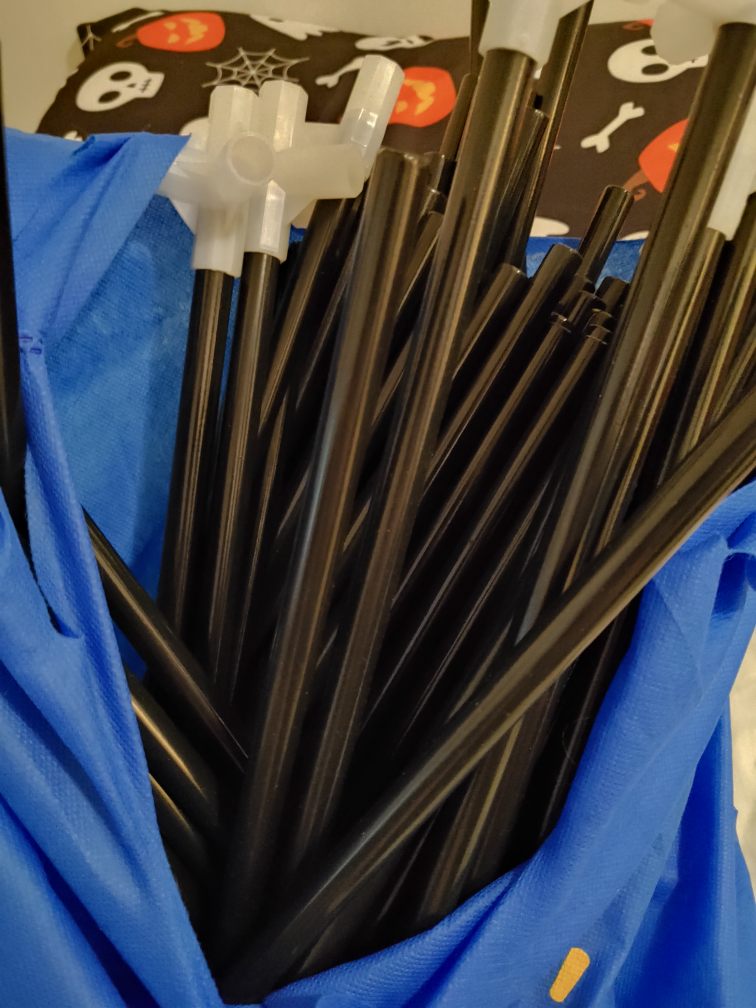 metal poles and brackets