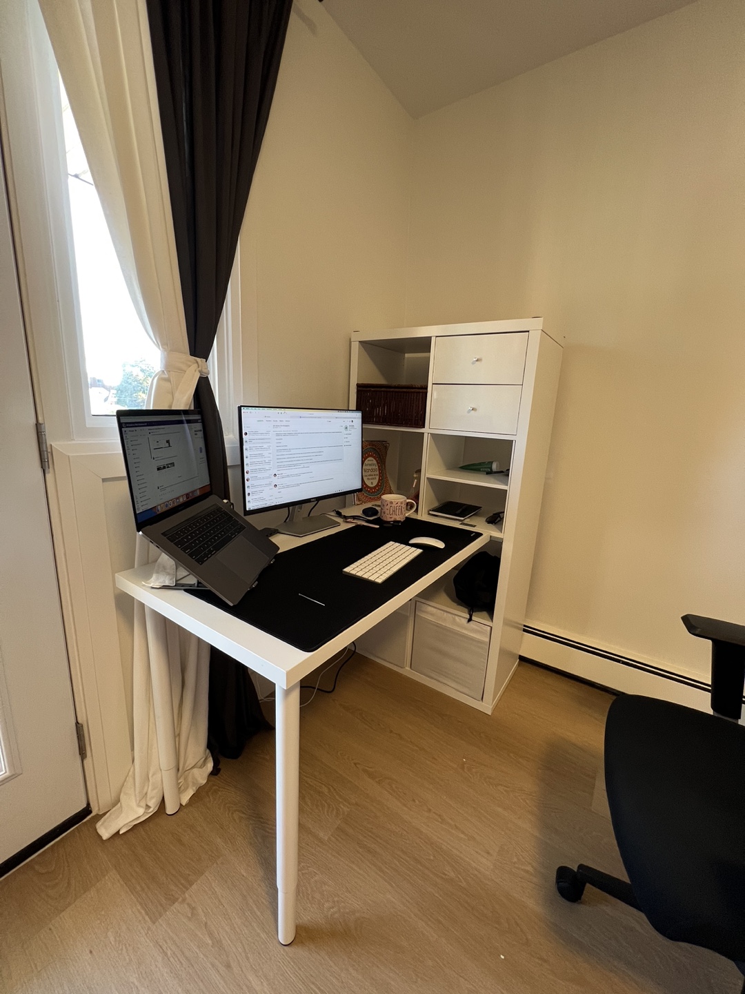 Ikea computer table with storage