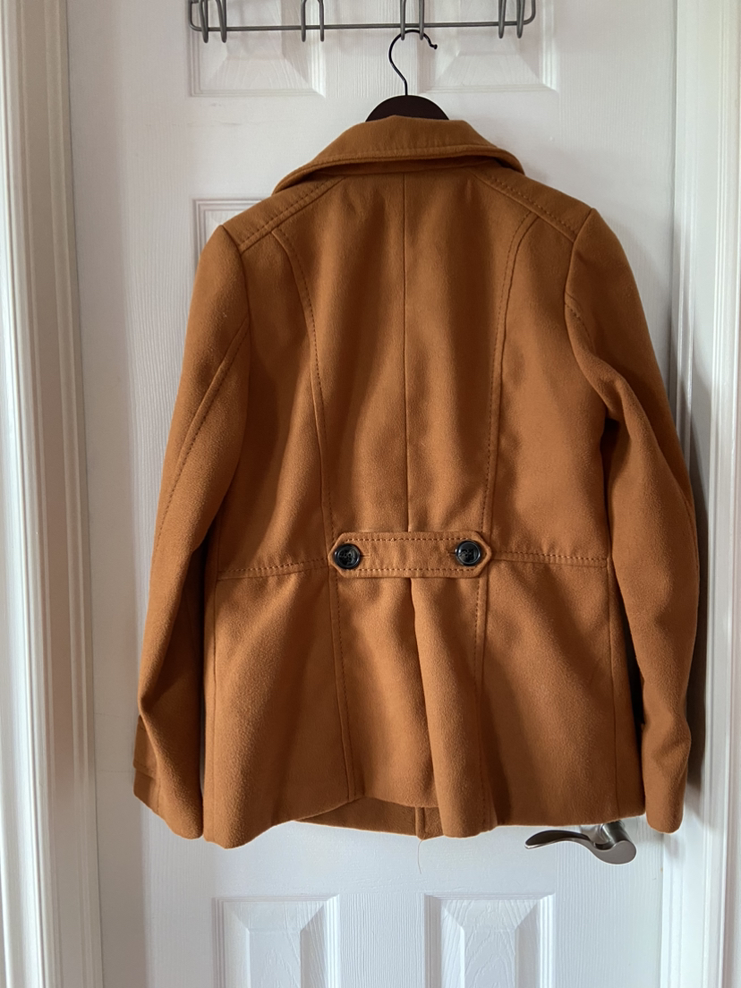 H&M Pea Coat Fall Winter Caramel/Tan Sz 6 - photo 3