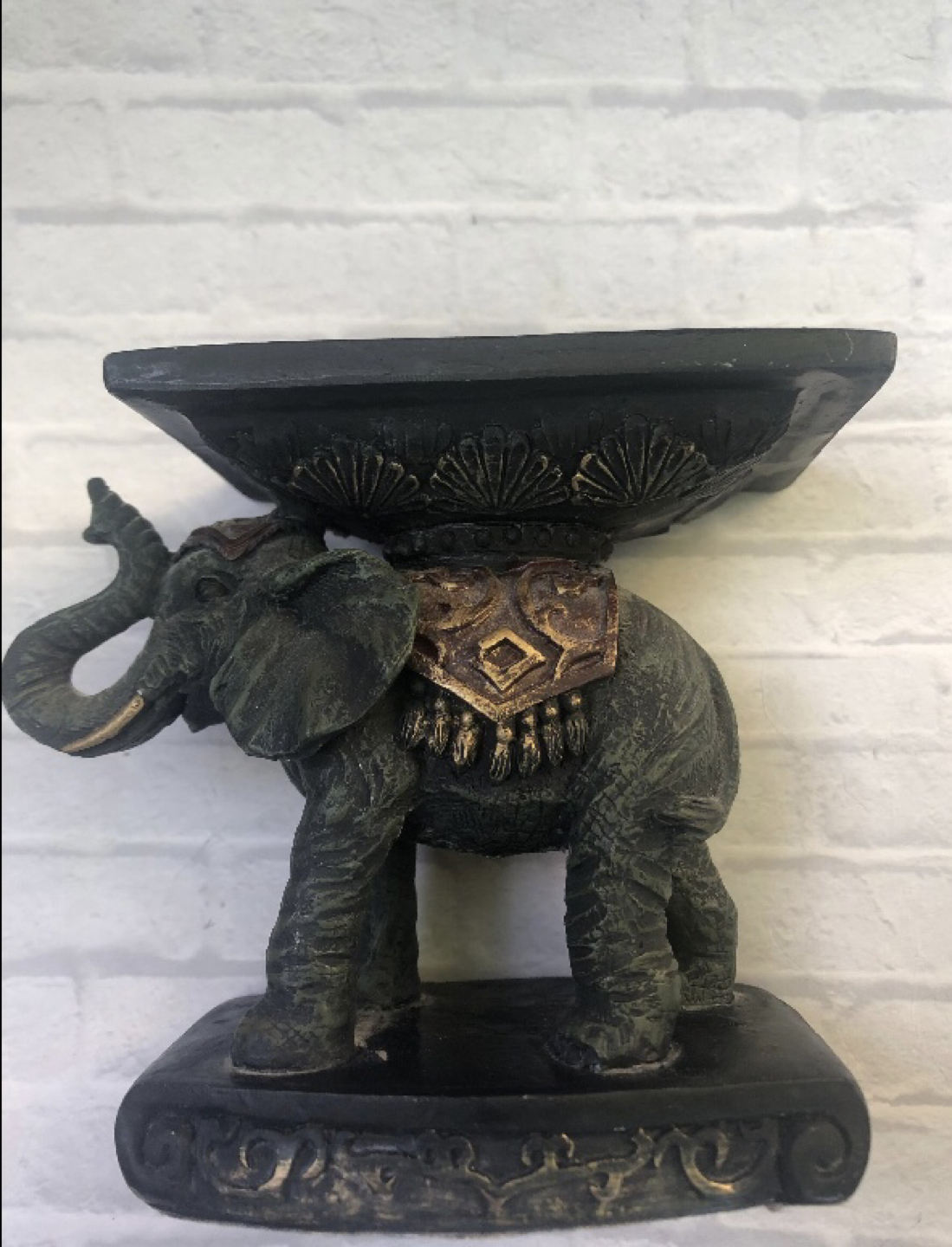 Bombay Boho Style Elephant Cast Metal Candle Holder image indicator(2)