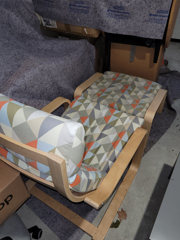 IKEA Poang Chair with Footrest (RARE COLOR) - photo 2