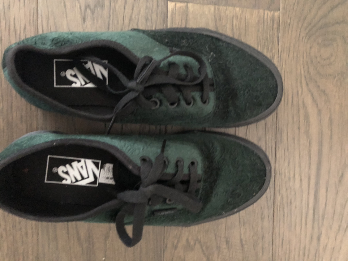 Vans green velvet shoes image indicator(2)