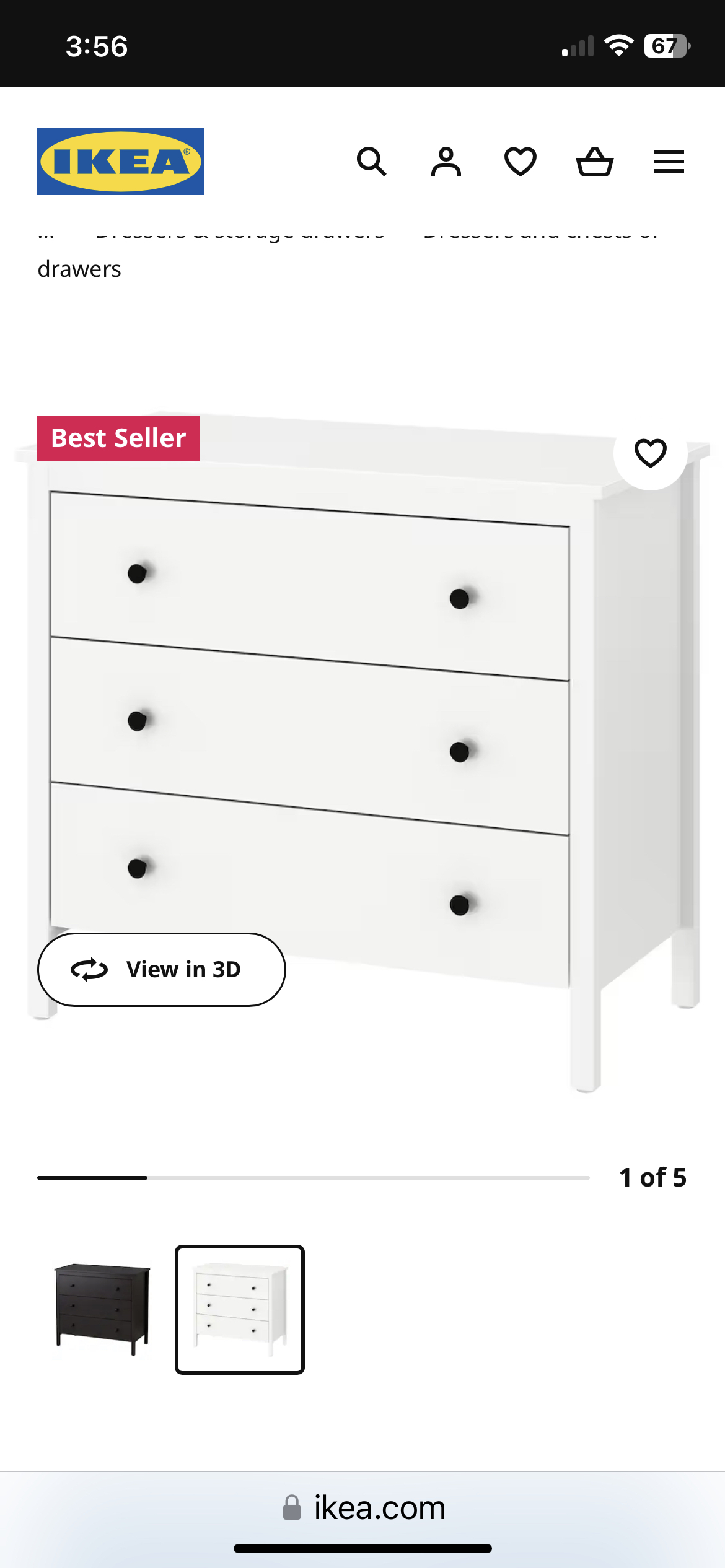 White IKEA Koppang dresser - photo 2