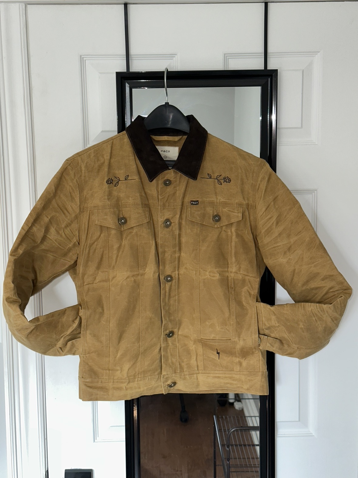 P&Co Waxed Canvas Rider Trucker Jacket XS thumbnail