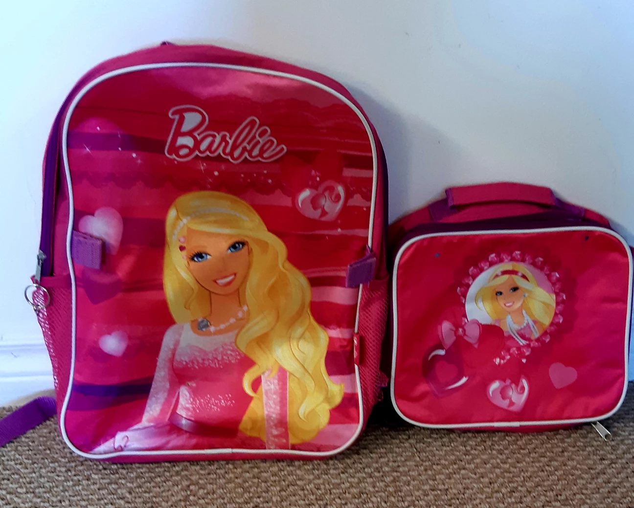 Barbie backpack and lunch bag for sale