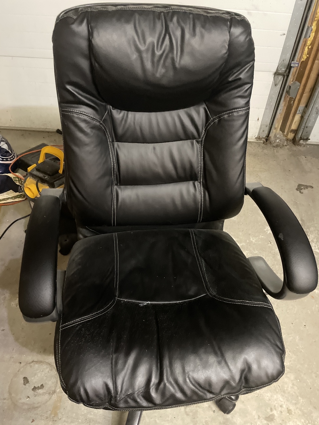 Leather chair black
