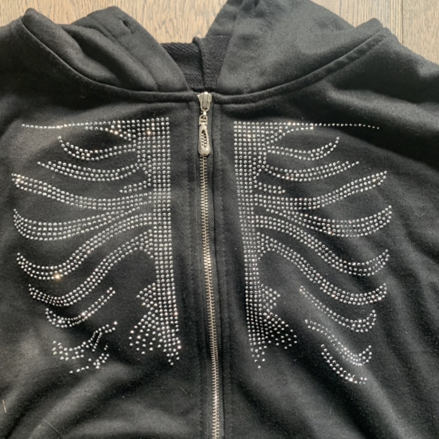 Rhinestone Skeleton Hoodie - photo 2