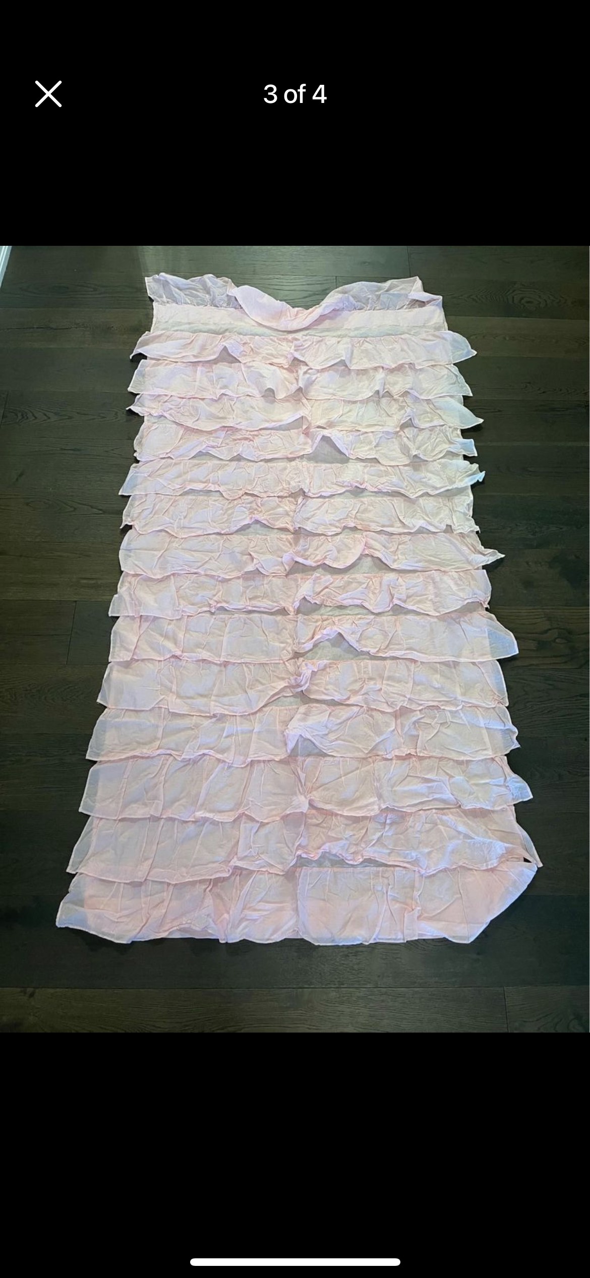 Pottery barn kids ruffled curtains 86” x 40” EUC image indicator(3)