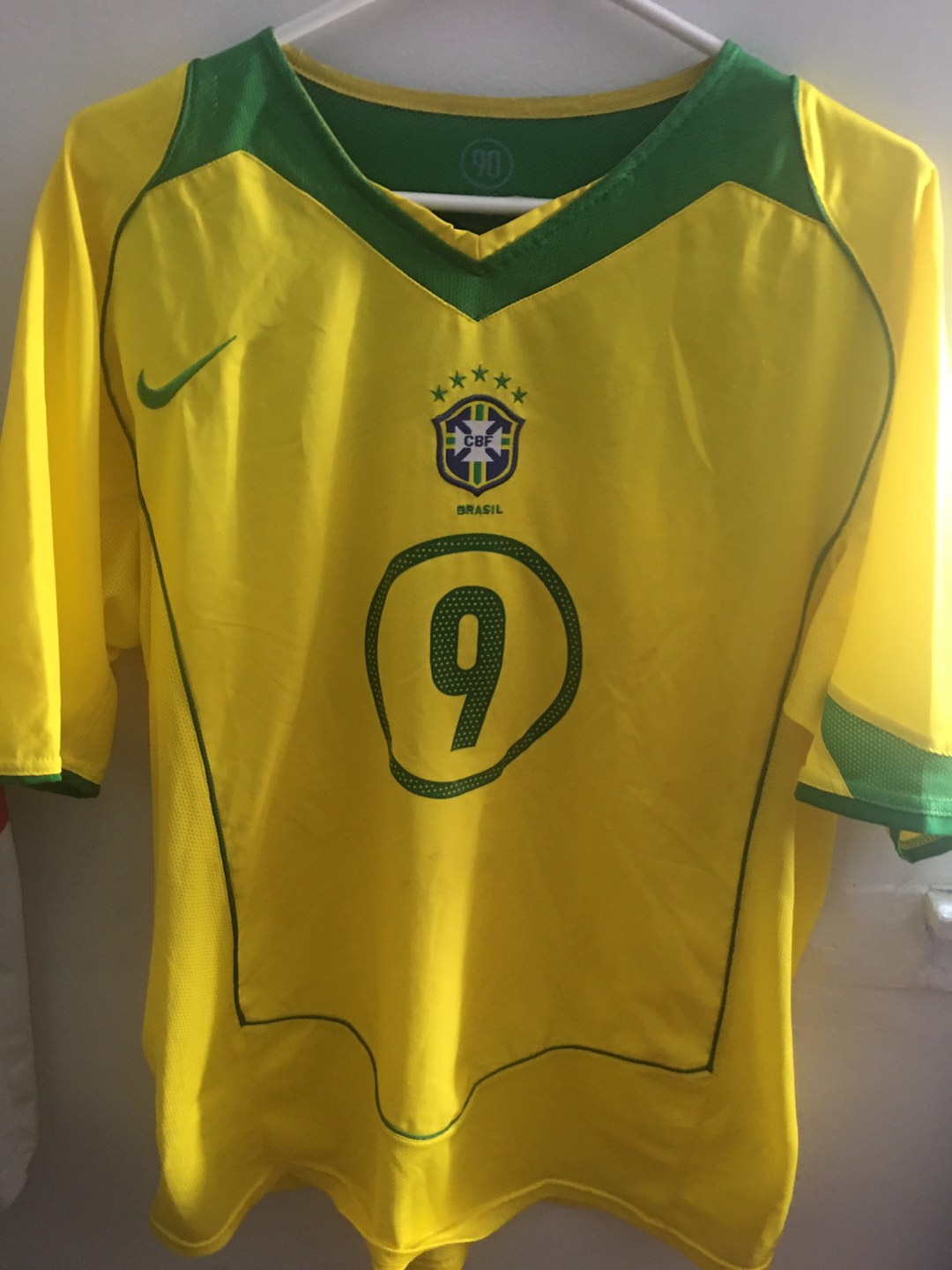 Copa America 2005 Brazil Adriano Soccer Jersey