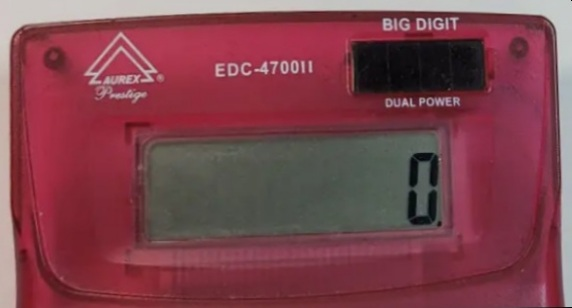 Aurex Prestige EDC-4700II Big Digit Solar/Battery Calculator image indicator(2)