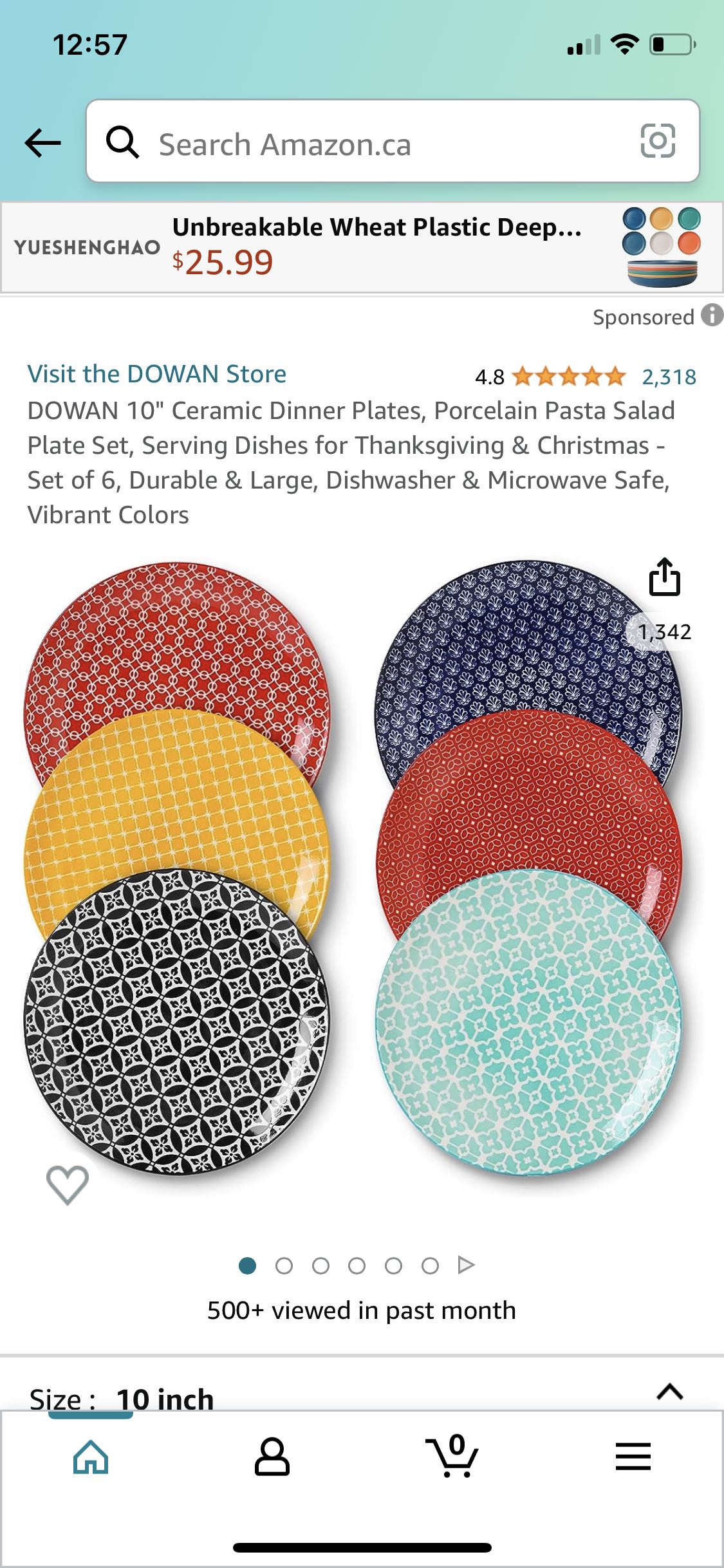 Ceramics/ porcelain Plates set 8.5inch