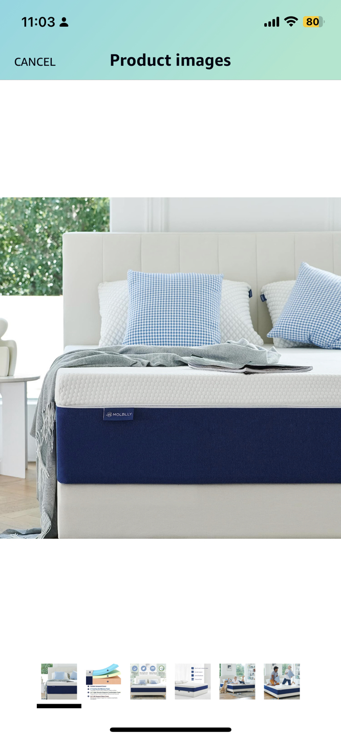 [BOXED] Full Size Memory Foam Mattress- 10 inch Gel thumbnail