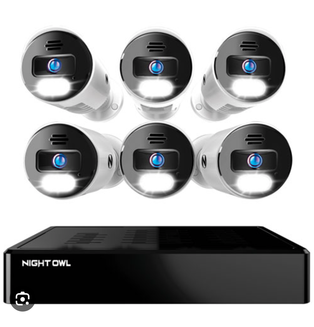 Night owl cctv 6 security camera wired 8 channel 4k ultra hd 2TB