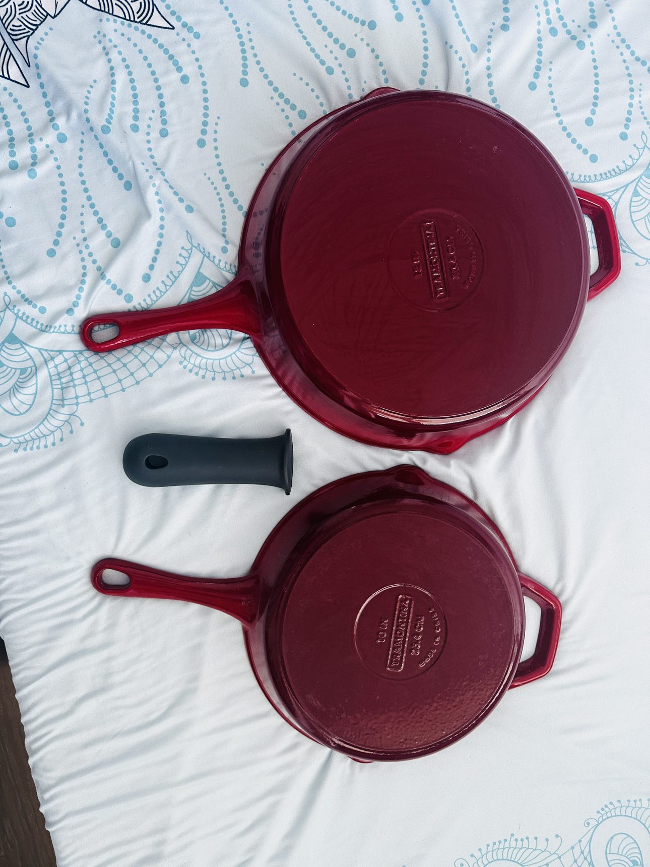 Tramontina enameled cast iron skillet -2 pieces - photo 2