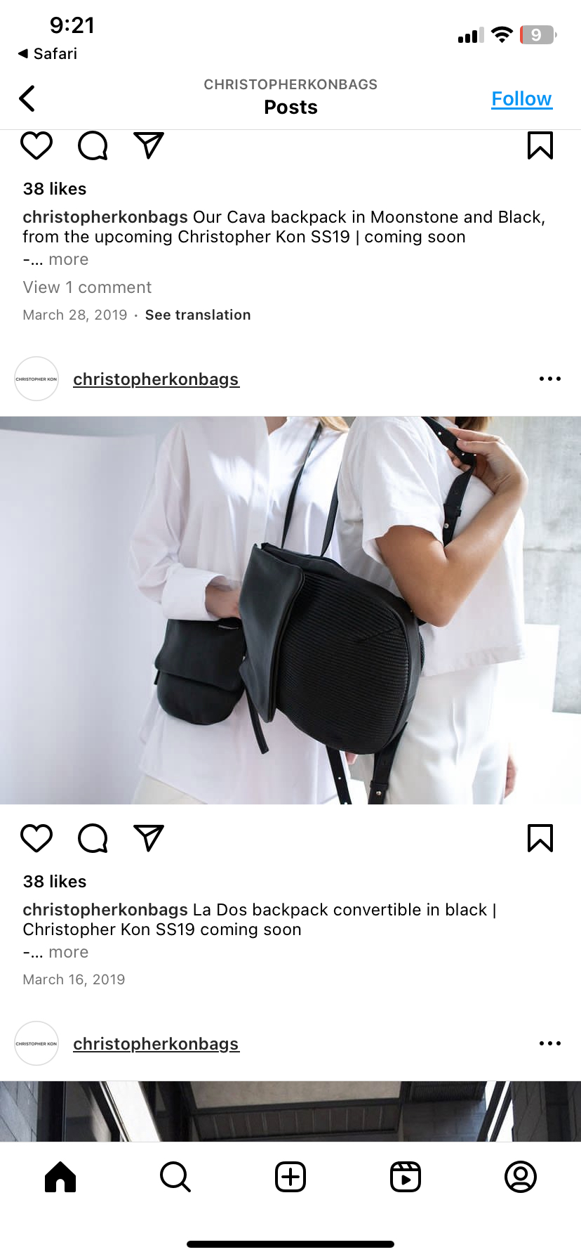 Christopher Kon leather messenger bag / backpack image indicator(6)