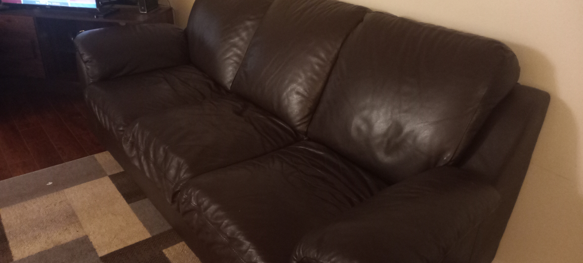 Pure leather sofa (3 seater) - photo 2