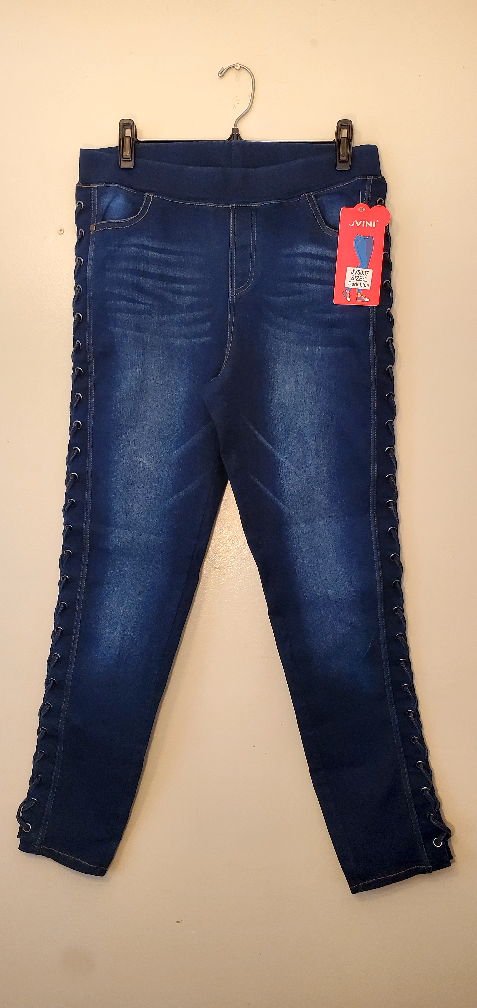 🔥NWOT JVINI Jeggings Blue US Large