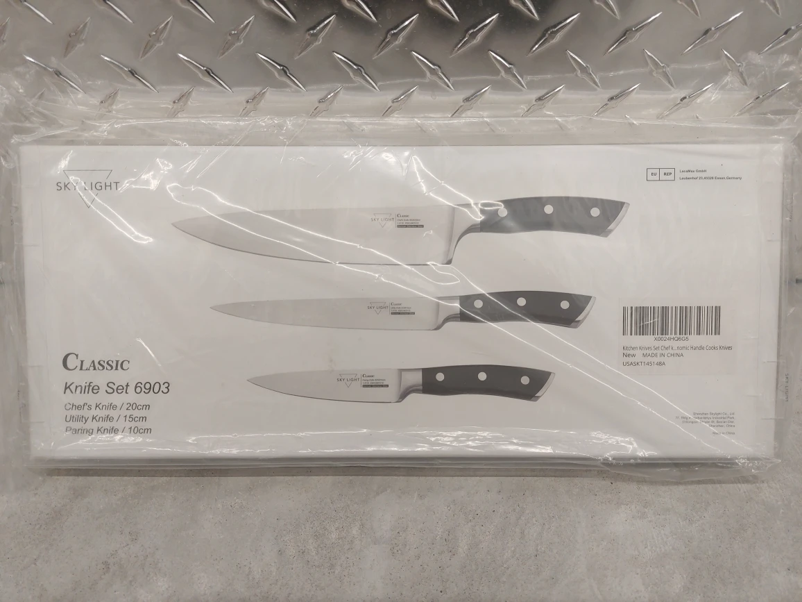 3pc German High Carbon Stainless Steel chef knife set image indicator(7)