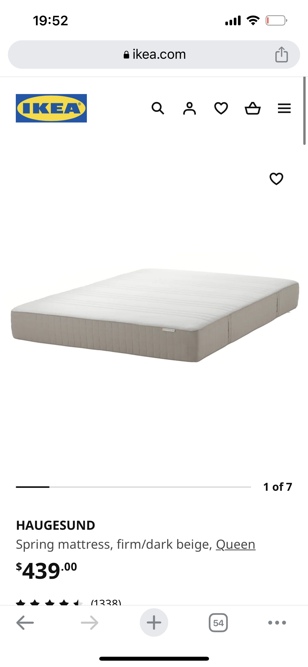 Bed frame and mattress Queen size image indicator(4)