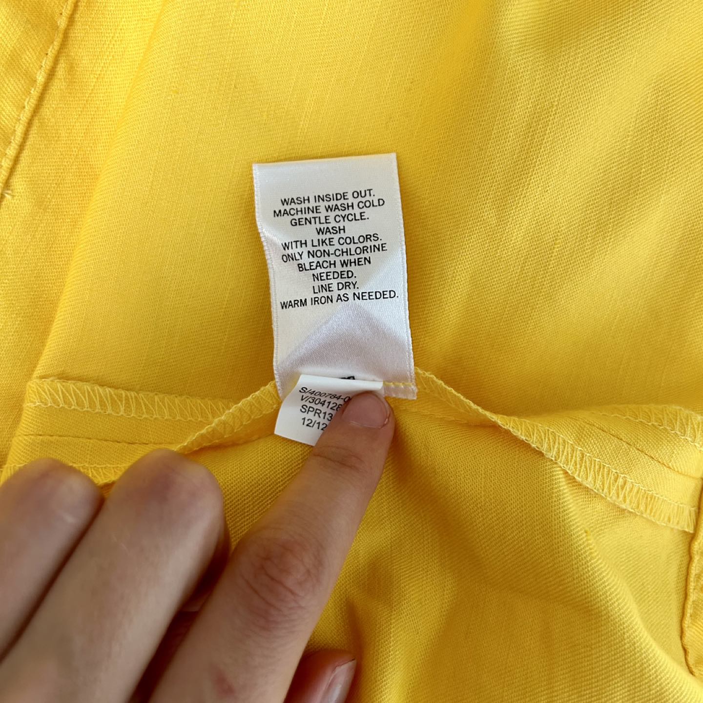 Banana Republic yellow linen skirt 4 image indicator(5)