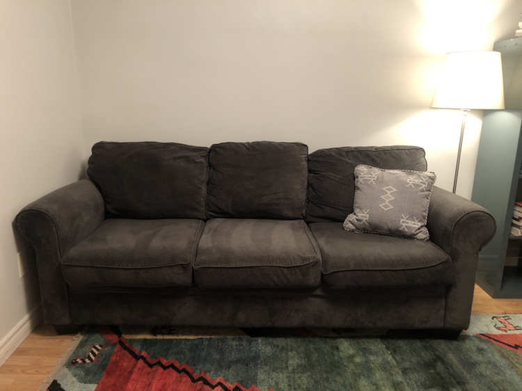 Sofa- slate grey, chenille, supes cozy! - photo 3