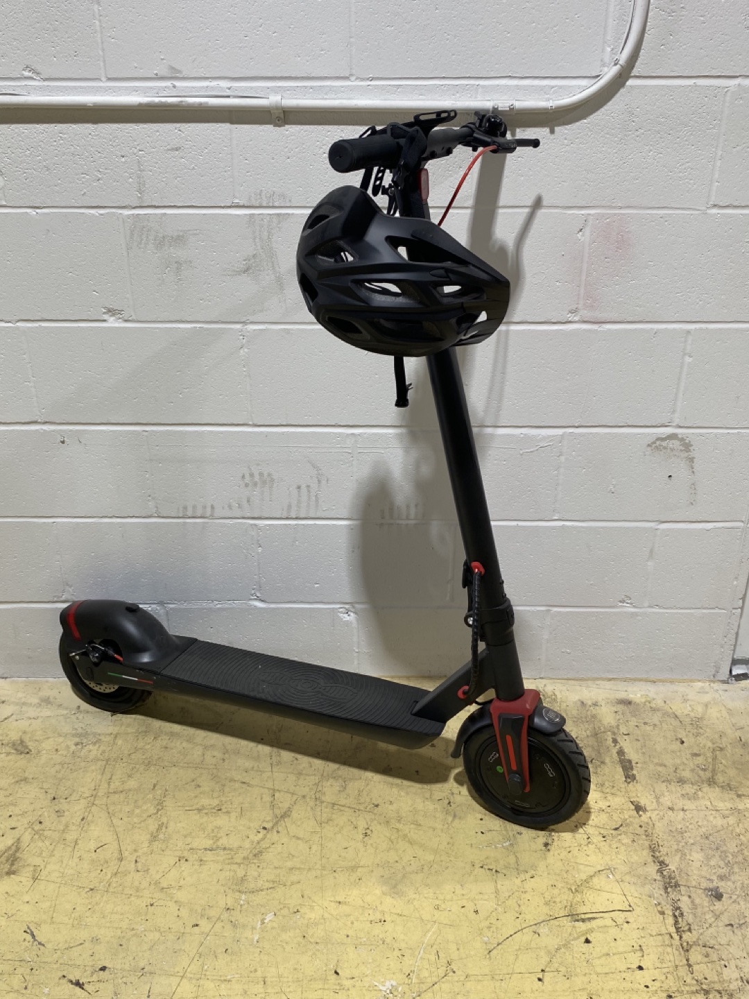 Fiat E scooter w/ helmet