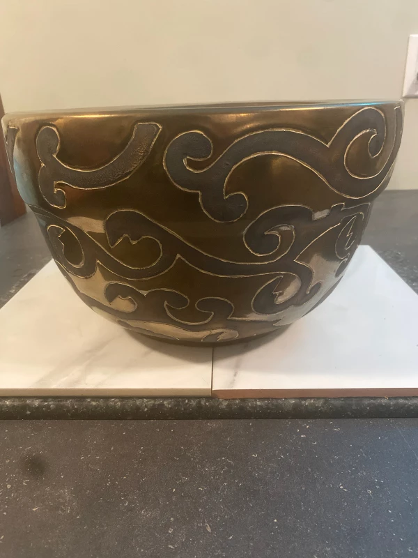bronze metallic planter