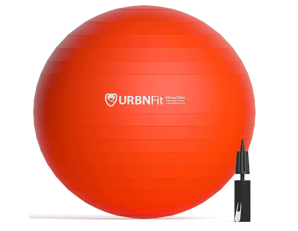 65cm Red Exercise Ball Yoga Ball W/Pump. NEW.