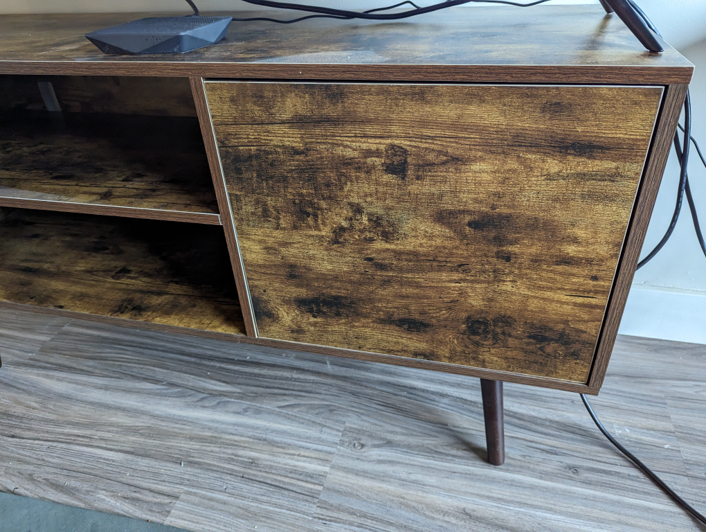 Dark Wood Retro TV Stand (55"W) - photo 5