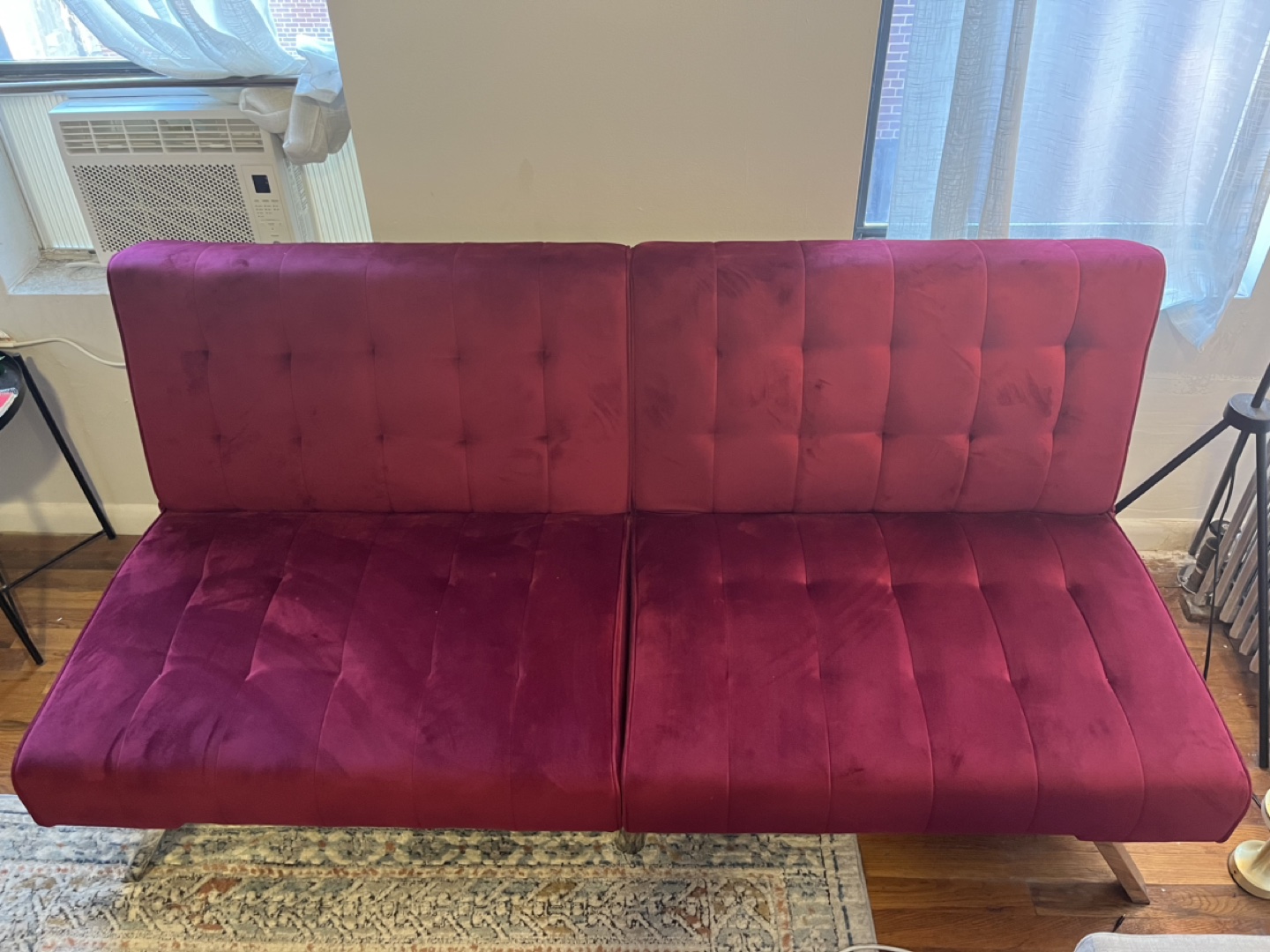 Velvet Convertible Sofa/ Futon - photo 2