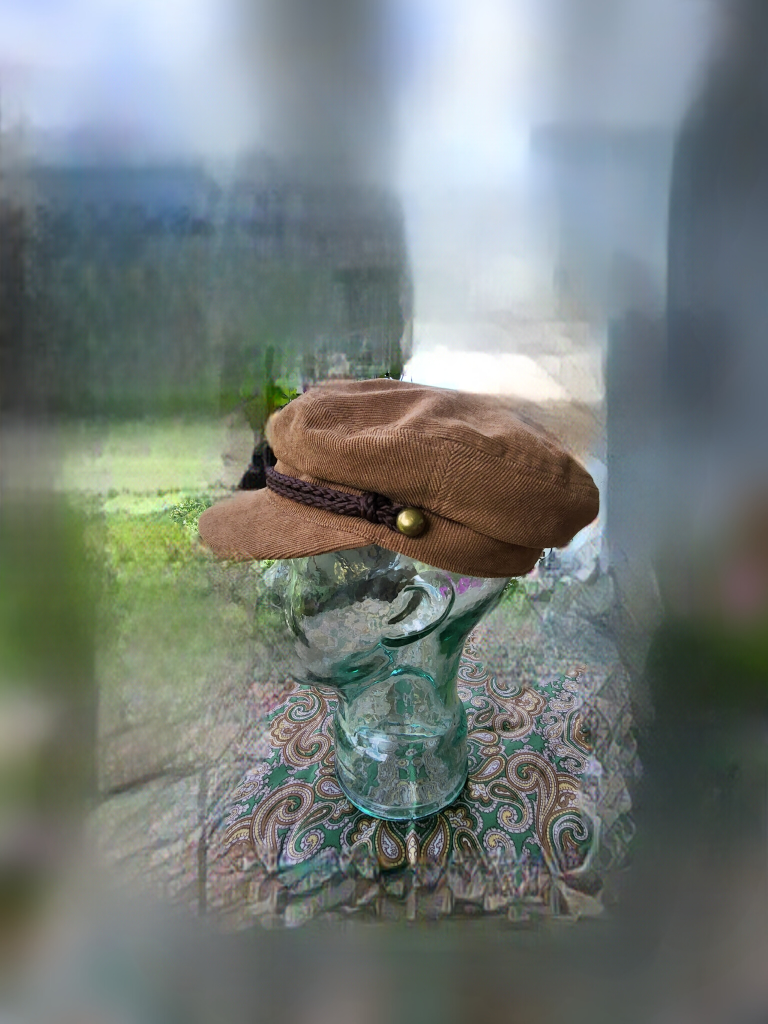 Brand new without tag brown corduroy Canadadian Hat newsboy cap  - photo 2